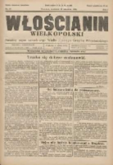 Włościanin Wielkopolski: naczelny organ Zawodowego Wielkopolskiego Związku Włościańskiego 1929.09.22 R.1 Nr27