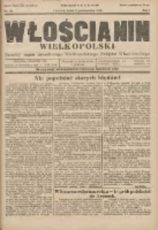 Włościanin Wielkopolski: naczelny organ Zawodowego Wielkopolskiego Związku Włościańskiego 1929.10.09 R.1 Nr32