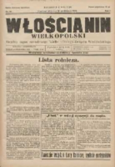 Włościanin Wielkopolski: naczelny organ Zawodowego Wielkopolskiego Związku Włościańskiego 1929.10.20 R.1 Nr35