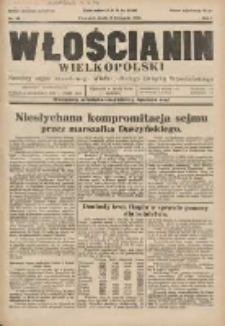 Włościanin Wielkopolski: naczelny organ Zawodowego Wielkopolskiego Związku Włościańskiego 1929.11.06 R.1 Nr40