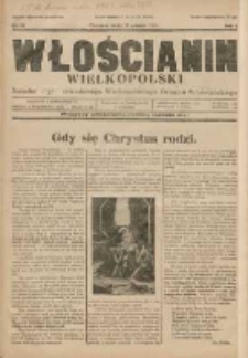 Włościanin Wielkopolski: naczelny organ Zawodowego Wielkopolskiego Związku Włościańskiego 1929.12.25 R.1 Nr54