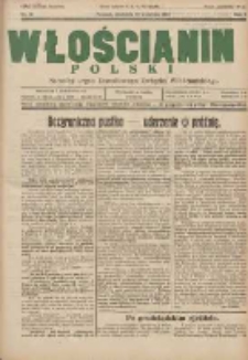 Włościanin Polski: naczelny organ Zawodowego Związku Włościańskiego 1931.04.12 R.3 Nr15