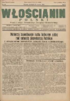 Włościanin Polski: naczelny organ Zawodowego Związku Włościańskiego 1931.06.21 R.3 Nr25
