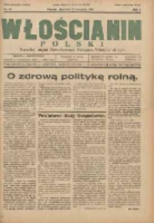 Włościanin Polski: naczelny organ Zawodowego Związku Włościańskiego 1931.09.27 R.3 Nr39