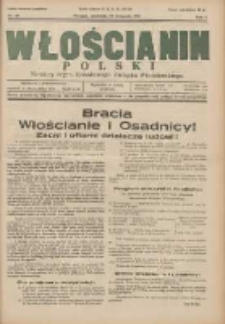 Włościanin Polski: naczelny organ Zawodowego Związku Włościańskiego 1931.11.29 R.3 Nr48