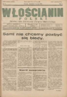 Włościanin Polski: naczelny organ Zawodowego Związku Włościańskiego 1932.02.07 R.4 Nr6