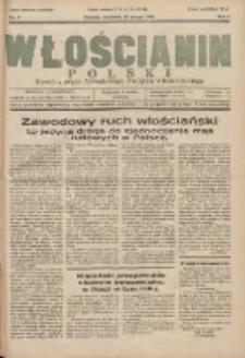 Włościanin Polski: naczelny organ Zawodowego Związku Włościańskiego 1932.02.28 R.4 Nr9