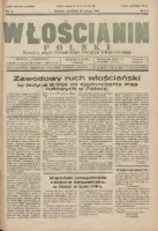 Włościanin Polski: naczelny organ Zawodowego Związku Włościańskiego 1932.02.28 R.4 Nr9