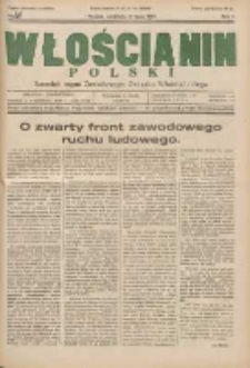 Włościanin Polski: naczelny organ Zawodowego Związku Włościańskiego 1932.07.17 R.4 Nr29