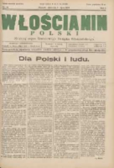 Włościanin Polski: naczelny organ Zawodowego Związku Włościańskiego 1932.07.31 R.4 Nr31