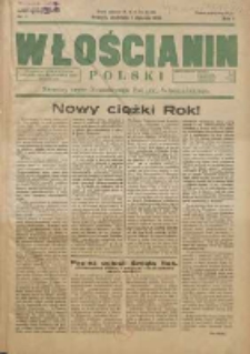 Włościanin Polski: naczelny organ Zawodowego Związku Włościańskiego 1933.01.01 R.5 Nr1