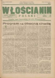 Włościanin Polski: naczelny organ Zawodowego Związku Włościańskiego 1933.02.05 R.5 Nr6
