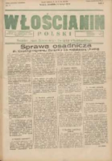 Włościanin Polski: naczelny organ Zawodowego Związku Włościańskiego 1933.02.12 R.5 Nr7