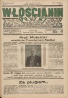Włościanin Polski: naczelny organ Zawodowego Związku Włościańskiego 1933.05.14 R.5 Nr20