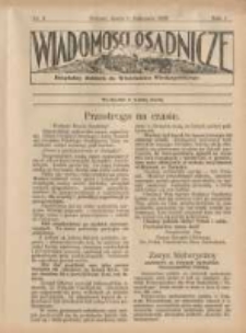Wiadomości Osadnicze: bezpłatny dodatek do "Włościanina Wielkopolskiego" 1929.11.06 R.1 Nr6