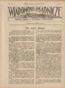 Wiadomości Osadnicze: bezpłatny dodatek do "Włościanina Wielkopolskiego" 1929.12.04 R.1 Nr10