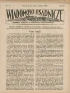 Wiadomości Osadnicze: bezpłatny dodatek do "Włościanina Wielkopolskiego" 1930.02.12 R.2 Nr5