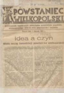 Powstaniec Wielkopolski: dwutygodnik najstarszych towarzystw uczestnik&oacute;w powstania wielkopolskiego 1918-19 oraz powstańc&oacute;w i wojak&oacute;w 1937.01.01 R.2 Nr1