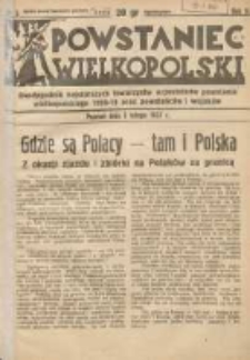 Powstaniec Wielkopolski: dwutygodnik najstarszych towarzystw uczestnik&oacute;w powstania wielkopolskiego 1918-19 oraz powstańc&oacute;w i wojak&oacute;w R.2 1937.02.01 Nr3