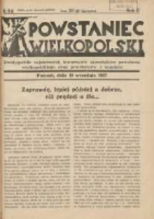 Powstaniec Wielkopolski: dwutygodnik najstarszych towarzystw uczestnik&oacute;w powstania wielkopolskiego 1918-19 oraz powstańc&oacute;w i wojak&oacute;w 1937.09.15 R.2 Nr17/18