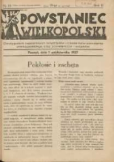 Powstaniec Wielkopolski: dwutygodnik najstarszych towarzystw uczestnik&oacute;w powstania wielkopolskiego 1918-19 oraz powstańc&oacute;w i wojak&oacute;w 1937.10.01 R.2 Nr19