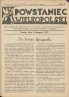 Powstaniec Wielkopolski: dwutygodnik najstarszych towarzystw uczestnik&oacute;w powstania wielkopolskiego 1918-19 oraz powstańc&oacute;w i wojak&oacute;w 1937.11.15 R.2 Nr22