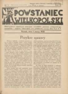 Powstaniec Wielkopolski: dwutygodnik najstarszych towarzystw uczestnik&oacute;w powstania wielkopolskiego,powstańc&oacute;w i wojak&oacute;w,hallerczyk&oacute;w oraz podoficer&oacute;w rezerwy Ziem Zach.R.P.1938.03.01 R.3 Nr5