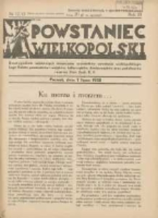 Powstaniec Wielkopolski: dwutygodnik najstarszych towarzystw uczestnik&oacute;w powstania wielkopolskiego,powstańc&oacute;w i wojak&oacute;w,hallerczyk&oacute;w oraz podoficer&oacute;w rezerwy Ziem Zach.R.P.1938.07.01 R.3 Nr12/13