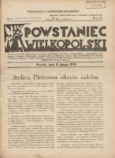 Powstaniec Wielkopolski: dwutygodnik najstarszych towarzystw uczestników powstania wielkopolskiego,Legii Kobiet,powstańców i wojaków,hallerczyków,dowborczyków,podoficerów rezerwy Ziem Zach.R.P.,oficerów w rezerwie,oficerów w stanie spoczynku,ochotników Wojska Polskiego,PKUistów,Narodowych P.O.W.,Kombatantów Wojny Światowej 1939.02.15 R.4 Nr4