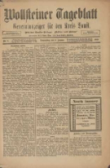 Wollsteiner Tageblatt: Generalanzeiger f&uuml;r den Kreis Bomst: mit der Gratis-Beilage: "Bl&auml;tter und Bl&uuml;ten" 1910.01.06 Nr4