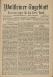 Wollsteiner Tageblatt: Generalanzeiger f&uuml;r den Kreis Bomst: mit der Gratis-Beilage: "Bl&auml;tter und Bl&uuml;ten" 1910.01.14 Nr11