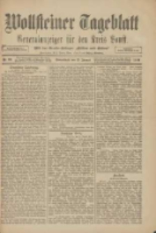 Wollsteiner Tageblatt: Generalanzeiger f&uuml;r den Kreis Bomst: mit der Gratis-Beilage: "Bl&auml;tter und Bl&uuml;ten" 1910.01.15 Nr12
