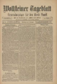 Wollsteiner Tageblatt: Generalanzeiger f&uuml;r den Kreis Bomst: mit der Gratis-Beilage: "Bl&auml;tter und Bl&uuml;ten" 1910.01.18 Nr14