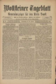 Wollsteiner Tageblatt: Generalanzeiger f&uuml;r den Kreis Bomst: mit der Gratis-Beilage: "Bl&auml;tter und Bl&uuml;ten" 1910.01.20 Nr16