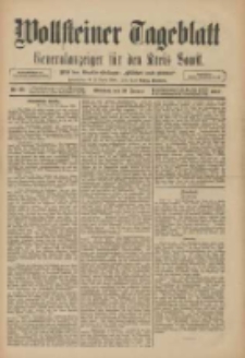 Wollsteiner Tageblatt: Generalanzeiger f&uuml;r den Kreis Bomst: mit der Gratis-Beilage: "Bl&auml;tter und Bl&uuml;ten" 1910.01.26 Nr21