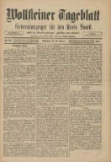 Wollsteiner Tageblatt: Generalanzeiger für den Kreis Bomst: mit der Gratis-Beilage: "Blätter und Blüten" 1910.01.26 Nr21