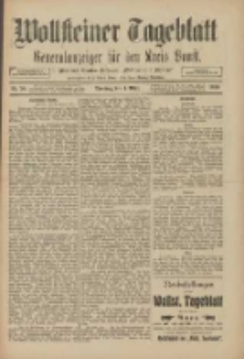 Wollsteiner Tageblatt: Generalanzeiger f&uuml;r den Kreis Bomst: mit der Gratis-Beilage: "Bl&auml;tter und Bl&uuml;ten" 1910.03.01 Nr50
