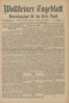 Wollsteiner Tageblatt: Generalanzeiger f&uuml;r den Kreis Bomst: mit der Gratis-Beilage: "Bl&auml;tter und Bl&uuml;ten" 1910.03.15 Nr62
