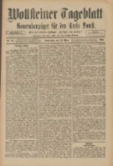 Wollsteiner Tageblatt: Generalanzeiger f&uuml;r den Kreis Bomst: mit der Gratis-Beilage: "Bl&auml;tter und Bl&uuml;ten" 1910.03.24 Nr70