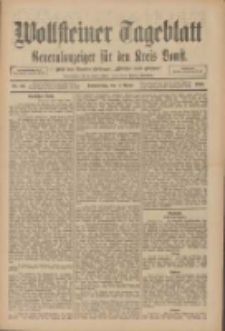 Wollsteiner Tageblatt: Generalanzeiger f&uuml;r den Kreis Bomst: mit der Gratis-Beilage: "Bl&auml;tter und Bl&uuml;ten" 1910.04.07 Nr80