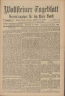 Wollsteiner Tageblatt: Generalanzeiger für den Kreis Bomst: mit der Gratis-Beilage: "Blätter und Blüten" 1910.04.07 Nr80