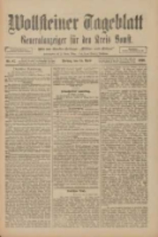 Wollsteiner Tageblatt: Generalanzeiger f&uuml;r den Kreis Bomst: mit der Gratis-Beilage: "Bl&auml;tter und Bl&uuml;ten" 1910.04.15 Nr87