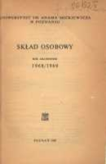 Uniwersytet im. Adama Mickiewicza w Poznaniu: sklad osobowy; rok akademicki 1968/69