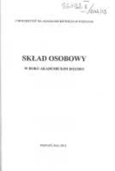 Uniwersytet im. Adama Mickiewicza w Poznaniu: sklad osobowy UAM w roku akademickim 2012/2013