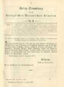 Gesetz-Sammlung für die Königlichen Preussischen Staaten. 1900.01.12 No2