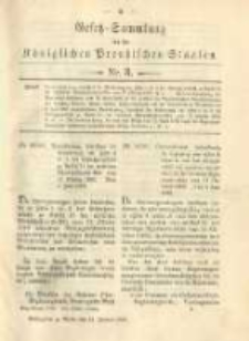 Gesetz-Sammlung f&uuml;r die K&ouml;niglichen Preussischen Staaten. 1900.01.24 No3