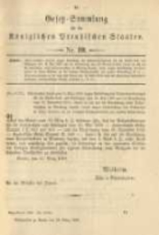 Gesetz-Sammlung für die Königlichen Preussischen Staaten. 1900.03.28 No10