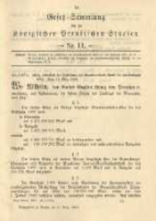 Gesetz-Sammlung f&uuml;r die K&ouml;niglichen Preussischen Staaten. 1900.03.31 No11