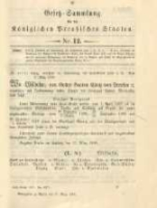 Gesetz-Sammlung für die Königlichen Preussischen Staaten. 1900.03.31 No12