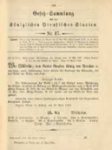 Gesetz-Sammlung für die Königlichen Preussischen Staaten. 1900.05.12 No17